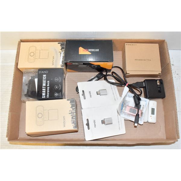 FLAT OF NEW WEBCAMS, SMARTWATCH & USB ADAPTORS
