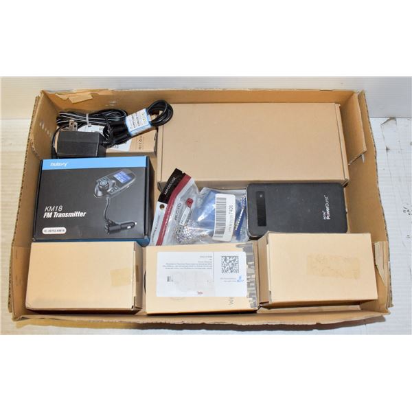 FLAT OF WEBCAMS, POWER BANK, FM TRANSMITTER & MORE