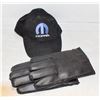 Image 1 : LEATHER GLOVES SIZE LARGE & MOPAR BALL CAP