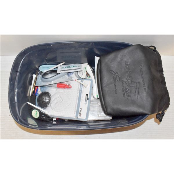 BIN OF GOLF ACCESSORIES