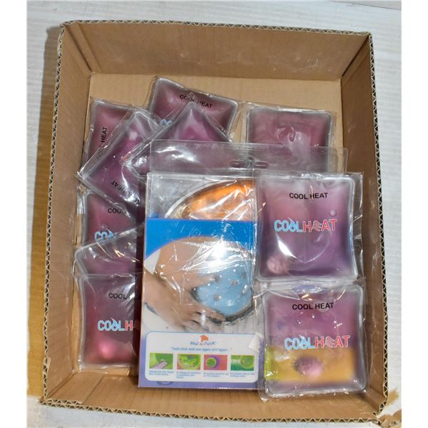 FLAT OF HEAT/COOL REUSABLE GEL PACKS