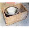Image 1 : WOOD CRATE OF FLOWER / PLANT POTS