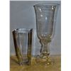 Image 1 : 2 DECORATIVE GLASS VASES