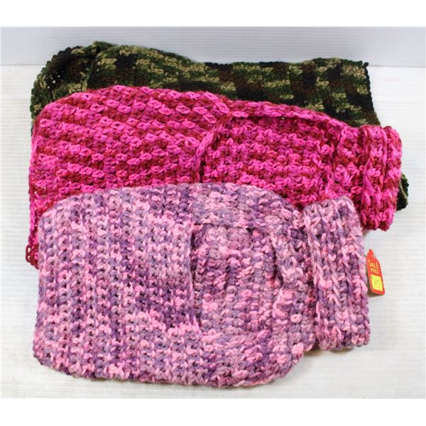 3 NEW HANDMADE WOOLLEN KNIT DOG COATS SIZE S & M