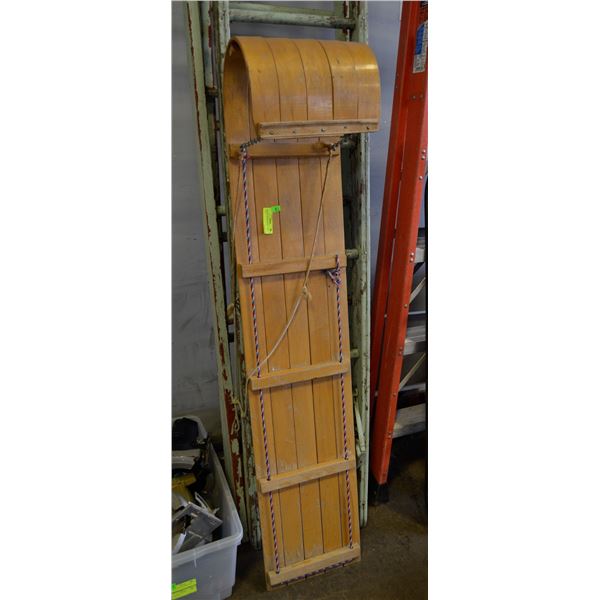 VINTAGE WOODEN SLED - 5 FEET LONG