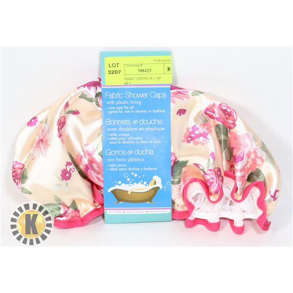 NEW FABRIC SHOWER CAP REUSABLE