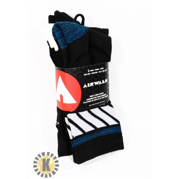 NEW 3PK AIRWALK MEN'S SOCKS