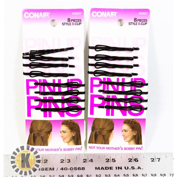 2 NEW PKS OF CLIP BOBBY PINS