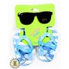 Image 1 : NEW TODDLER FLIP FLOPS AND SUNGLASSES