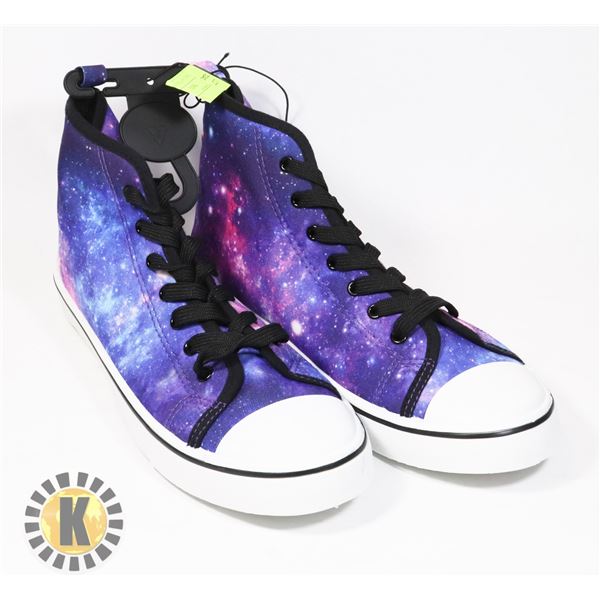 NEW COSMIC PATTERN, HIGH TOP WOMEN'S SHOES. SIZE