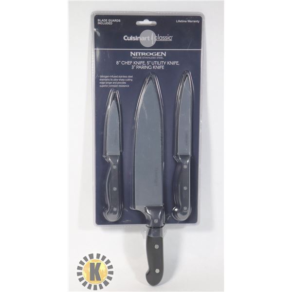 NEW CUISINART CLASSIC 8" CHEF KNIFE, 5" UTILITY