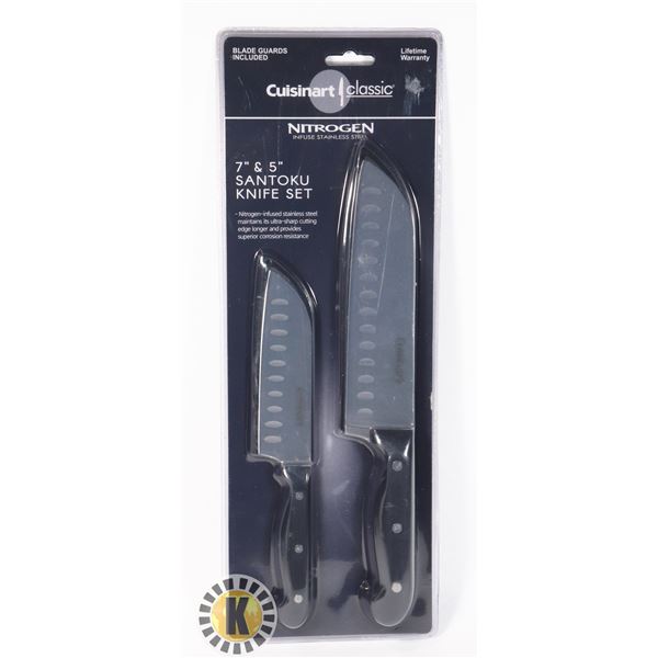 NEW CUISINART CLASSIC 7" AND 5" SANTOKU KNIFE SE
