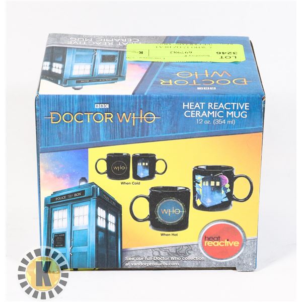 NEW DR. WHO 12-OZ HEAT REACTIVE CERAMIC MUG