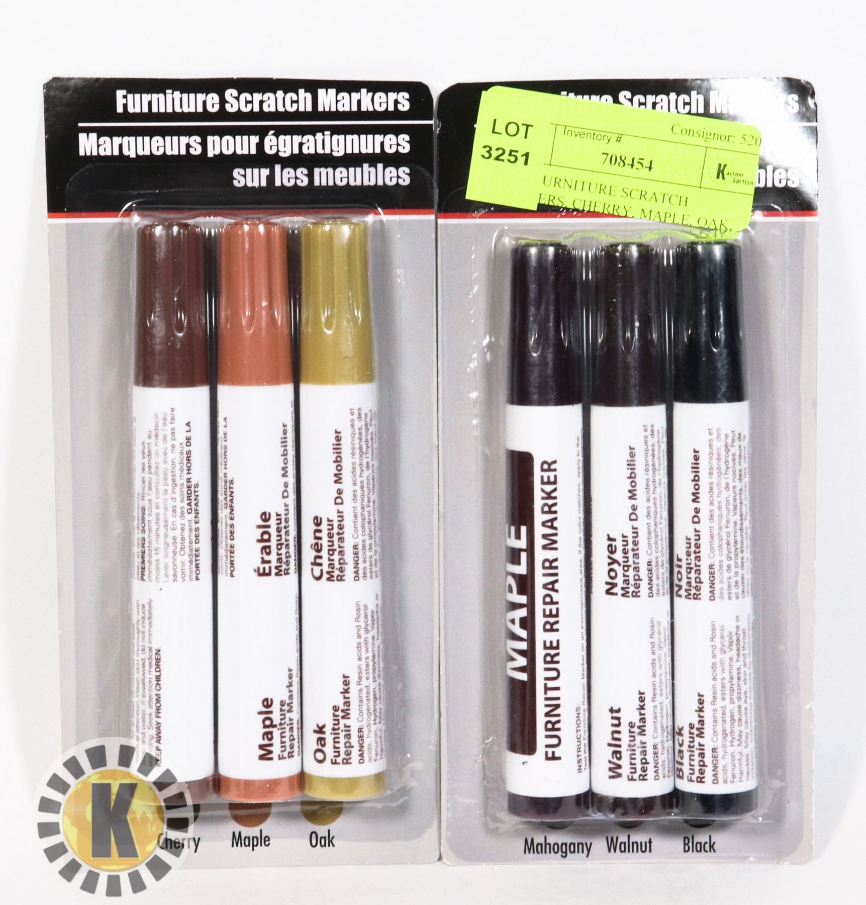 NEW FURNITURE SCRATCH MARKERS. CHERRY, MAPLE, OAK,