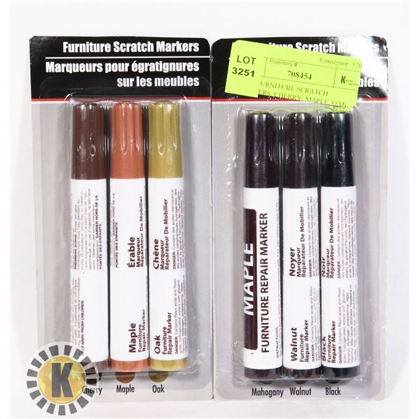 NEW FURNITURE SCRATCH MARKERS. CHERRY, MAPLE, OAK,