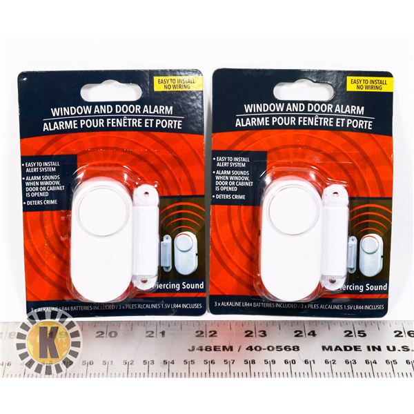 2 NEW BATTERY POWER WINDOW AND DOOR ALARMS