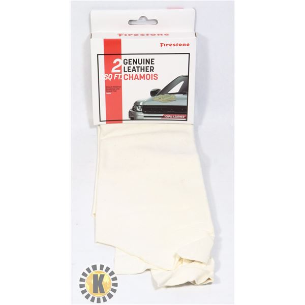 NEW 2SQ FT FIRESTONE GENUINE LEATHER CHAMOIS