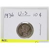 Image 1 : 1936 U.S SILVER 10 CENT