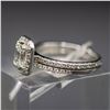 Image 2 : 19KT WHITE GOLD ENGAGEMENT RING WEDDING BAND SET