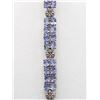 Image 1 : JS38-63 SILVER TANZANITE 7.5" BRACELET