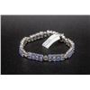 Image 2 : JS38-63 SILVER TANZANITE 7.5" BRACELET