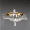 Image 1 : 14-18 KARAT YELLOW AND WHITE GOLD DIAMOND RING