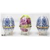 Image 1 : 3 EGG STYLE TRINKET BOXES