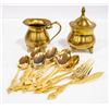 Image 1 : SET OF (2) SOLID BRASS SUGAR/CREAM