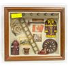 Image 1 : VINTAGE FIREMAN SHADOW BOX - 15"W X 13"TALL