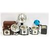Image 1 : BOX OF 4 VINTAGE KODAK FLASK CAMERAS C/W SOME