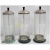 Image 1 : LOT OF 3 BARBICIDE GLASS JARS
