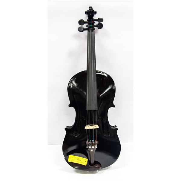 VIOLIN 4/4 BLACK WITH BOW - HARD CASE