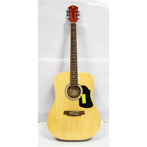 RIVERTONE ACOUSTIC GUITAR NATURAL WITH SOFT CASE