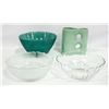 Image 1 : BOX OF 5 GLASS BOWLS, 2 FLOWER VASES,