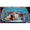 Image 1 : LARGE TOTE OF ASSORTED KITCHEN ITEMS