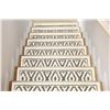Image 1 : LOT OF 13 9" X 28" BEIGE/LIGHT GREY STAIR CARPETS
