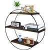 Image 1 : NEW 3 TIER FLOATING SHELF SET WITH ROUND FRAME