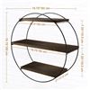 Image 2 : NEW 3 TIER FLOATING SHELF SET WITH ROUND FRAME