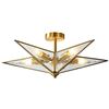 Image 1 : NEW REPACKED MODO BRASS STAR SHAPED CEILING LIGHT