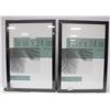 Image 1 : NEW SET OF 2 BLACK WOOD EDGED PICTURE FRAMES