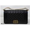 Image 1 : FIRST REPRO CHANEL CLASP FRONT BLACK LEATHER PURSE