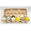 Image 1 : LOT OF 12 ASSORTED STONE EGG DECOR PIECES