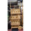 Image 1 : WOOD DISPLAY CART ON WOODEN WHEELS 83" TALL
