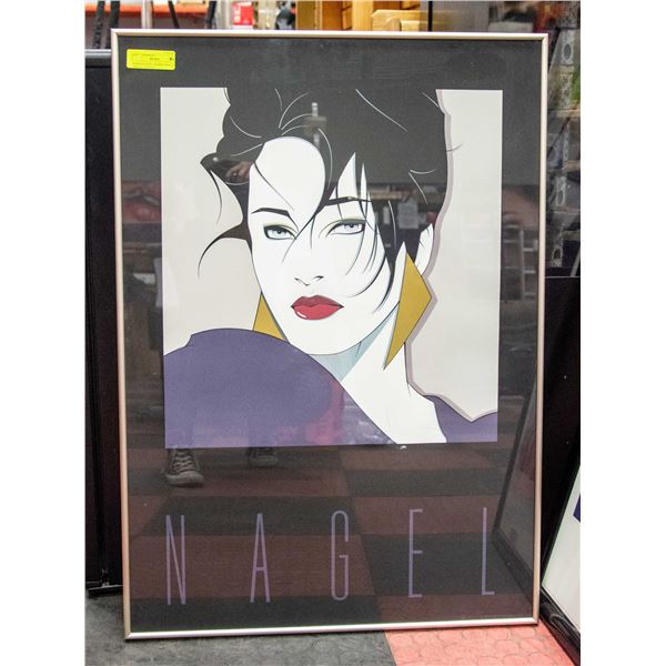 PATRICK NAGEL FRAMED PRINT 1984 MIRAGE EDITIONS