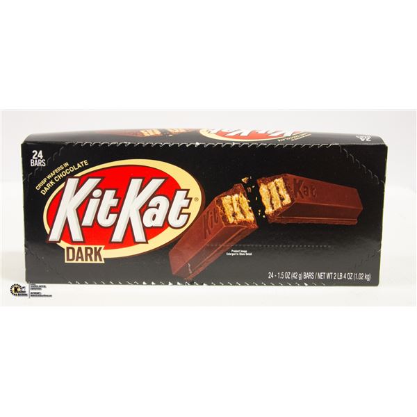 CASE OF KIT-KAT DARK CHOCOLATE BARS, 24 BARS TOTAL