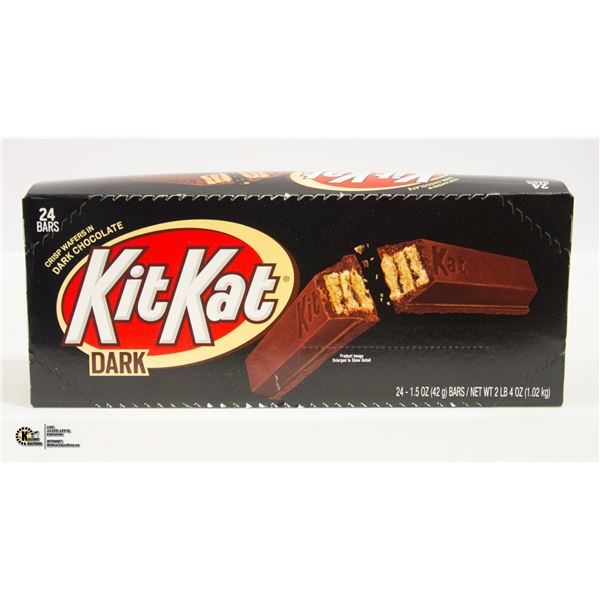 CASE OF KIT-KAT DARK CHOCOLATE BARS, 24 BARS TOTAL