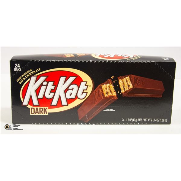 CASE OF KIT-KAT DARK CHOCOLATE BARS, 24 BARS TOTAL