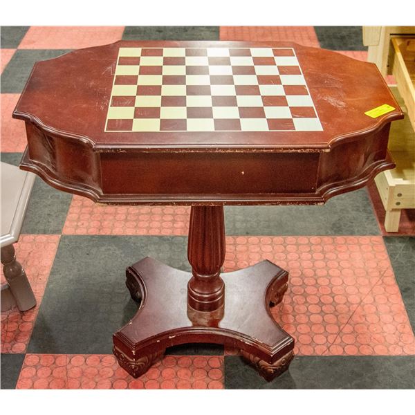 CHESS TABLE W/ PIECES