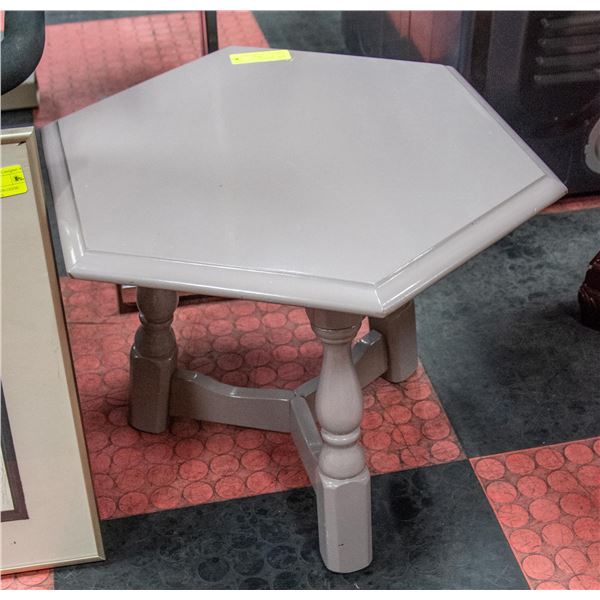 GREY PAINTED SIDE TABLE