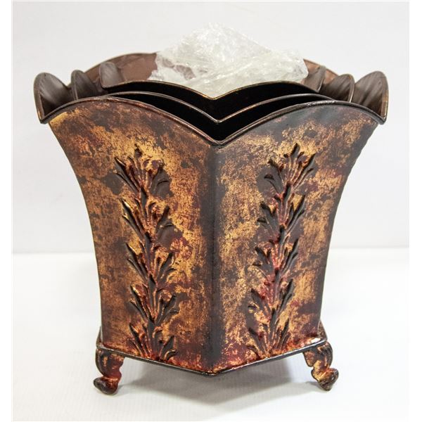 3PC ORNATE TIN NESTING PLANTERS